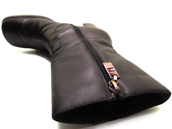 Vintage 90s TOMMY HILFIGER black leather boots 