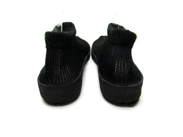 Vintage 90s NYC Chinatown Black sweater knit shoes, Minimalist 90s Sheer mesh Sneakers, sock shoes, sock booties, Unisex mens womens Size XL