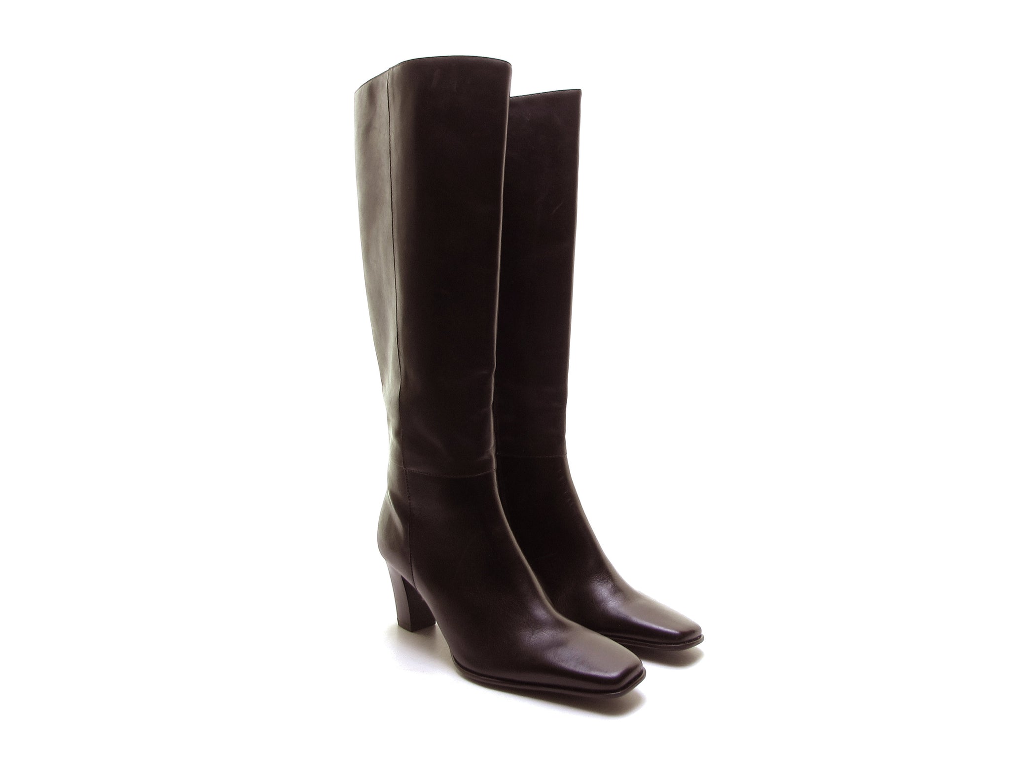 Brown Leather Knee High Boots | Oasis Fashion UK